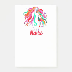 Meerkleurige, langharige godin Thunder_Cove Post-it® Notes