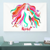 Meerkleurige, langharige godin Thunder_Cove Spandoek (Beurs)