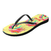 Meerkleurige, langharige godin Thunder_Cove Teenslippers (Schuin)