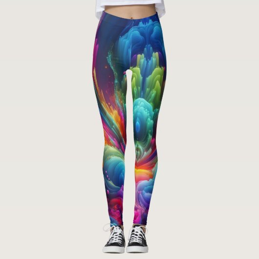 Meerkleurige leggings (Voorkant)