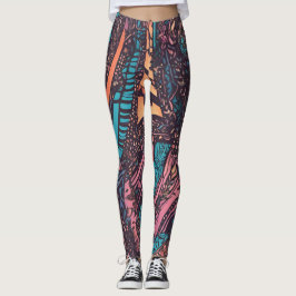 Meerkleurige Leggings met patronen