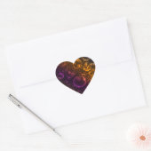 Meerkleurige lenzen hart sticker (Envelop)