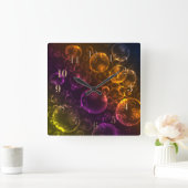 Meerkleurige lenzen vierkante klok (Huis)