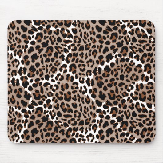 Meerkleurige Leopard Print Mousepad Muismat (Voorkant)