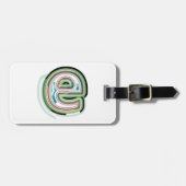 Meerkleurige letter E Abstracte moderne typografie Bagagelabel (Voorkant horizontaal)
