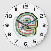 Meerkleurige letter E Abstracte moderne typografie Grote Klok (Voorkant)