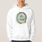 Meerkleurige letter E Abstracte moderne typografie Hoodie (Voorkant)