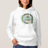 Meerkleurige letter E Abstracte moderne typografie Hoodie (Voorkant)