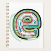 Meerkleurige letter E Abstracte moderne typografie Planner (Voorkant)