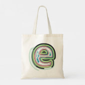 Meerkleurige letter E Abstracte moderne typografie Tote Bag (Achterkant)