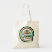 Meerkleurige letter E Abstracte moderne typografie Tote Bag (Voorkant)