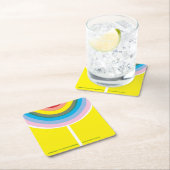 Meerkleurige "Liefde is hier om te blijven" onderz Kartonnen Onderzetters (Insitu)