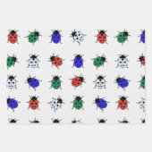 Meerkleurige lieveheersbeestjes inpakpapier vel (Voorkant)