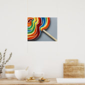 Meerkleurige lolly poster (Keuken)
