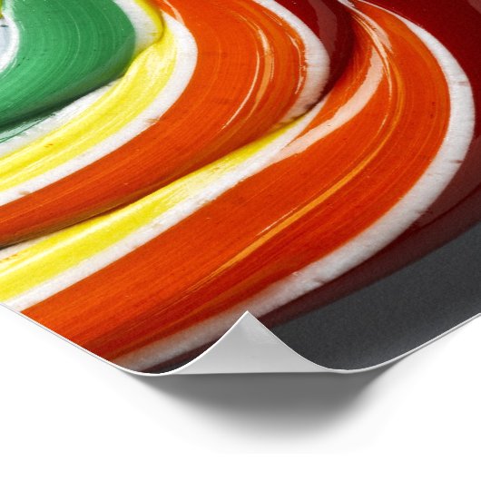 Meerkleurige lolly poster (Hoek)