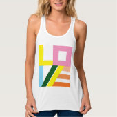Meerkleurige "LOVE"-tank Tanktop (Voorkant)