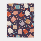 Meerkleurige, luie trui, warm, herfst, winter. fleece deken (Voorkant)