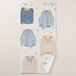 Meerkleurige, luie zweet, warme herfstwinter Se Badhanddoek