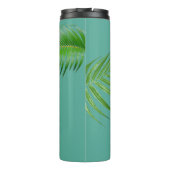 Meerkleurige Macaw Bird & Palm Leaves Thermosbeker (Achterkant)