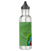 Meerkleurige Macaw Bird & Palm Leaves Waterfles (Links)