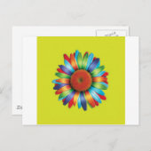 Meerkleurige Madelief Briefkaart (Voorkant / Achterkant)