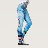 Meerkleurige marmeren steen leggings (Rechts)