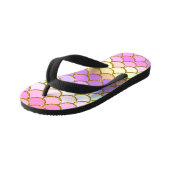 Meerkleurige meerminschaal kinder teenslippers (Schuin)