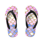 Meerkleurige meerminschaal kinder teenslippers (Voetbed)