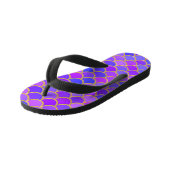 Meerkleurige meerminschaal kinder teenslippers (Schuin)