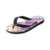 Meerkleurige meerminschaal kinder teenslippers (Schuin)