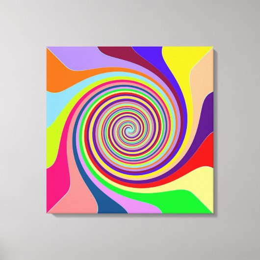 Meerkleurige, met schroefdraad gevulde canvasafdru canvas afdruk (Voorkant)