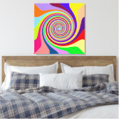 Meerkleurige, met schroefdraad gevulde canvasafdru canvas afdruk (Insitu (Slaapkamer))
