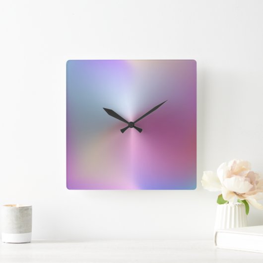 Meerkleurige metalen stijlacrylwandklok vierkante klok (Huis)