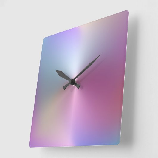 Meerkleurige metalen stijlacrylwandklok vierkante klok (Hoek)