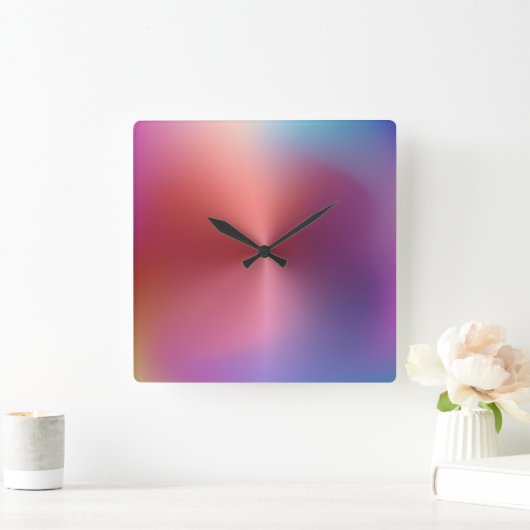 Meerkleurige metalen stijlacrylwandklok vierkante klok (Huis)
