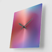 Meerkleurige metalen stijlacrylwandklok vierkante klok (Hoek)