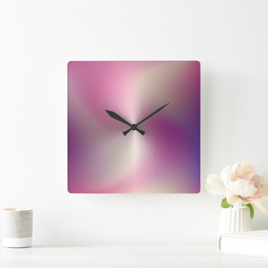 Meerkleurige metalen stijlacrylwandklok vierkante klok (Huis)