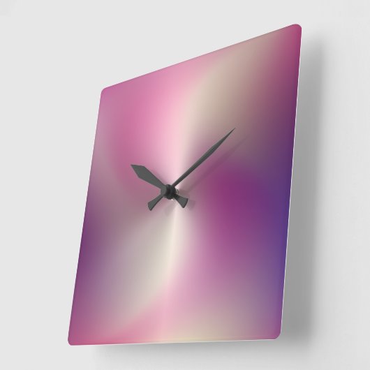 Meerkleurige metalen stijlacrylwandklok vierkante klok (Hoek)