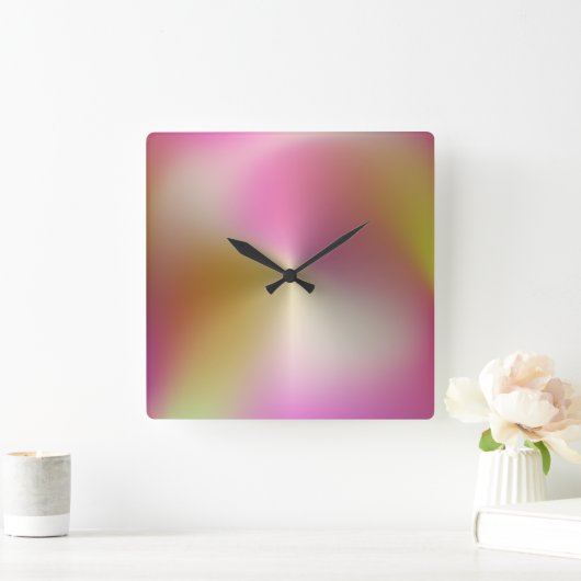 Meerkleurige metalen stijlacrylwandklok vierkante klok (Huis)