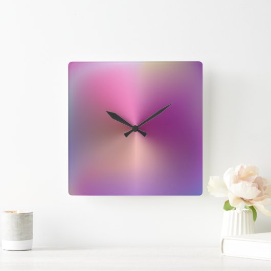 Meerkleurige metalen stijlacrylwandklok vierkante klok (Huis)