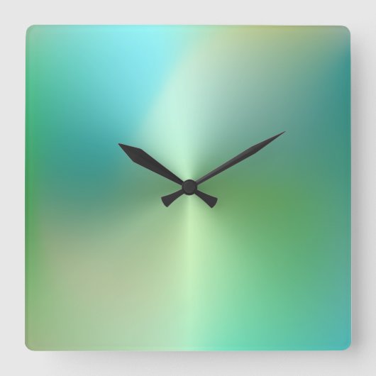 Meerkleurige metalen stijlacrylwandklok vierkante klok (Voorkant)