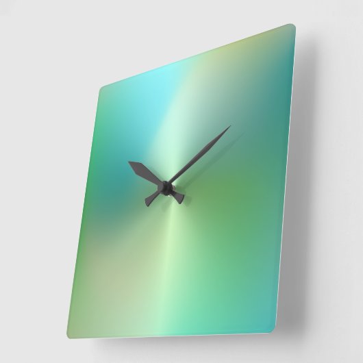 Meerkleurige metalen stijlacrylwandklok vierkante klok (Hoek)