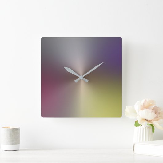 Meerkleurige metalen stijlacrylwandklok vierkante klok (Huis)