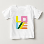 Meerkleurige modder LOVE baby/peuter T-shirt (Voorkant)