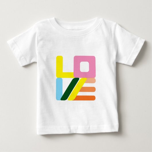 Meerkleurige modder LOVE baby/peuter T-shirt (Voorkant)