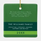 Meerkleurige moderne vrolijke kerstfoto keramisch ornament (Achterkant)