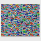 Meerkleurige mozaïek cadeaupapier (Vlak)