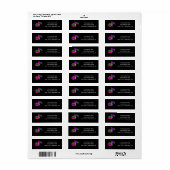 Meerkleurige muzieknoot retour adres label (Full Sheet)