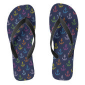 Meerkleurige Nautical Boat Anchors Pattern Teenslippers (Voetbed)