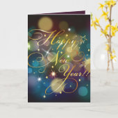 Meerkleurige nieuwe-jaarkaart kaart (Gele Bloem)